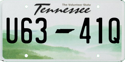 TN license plate U6341Q