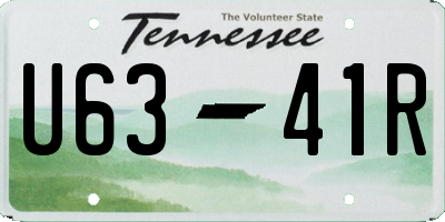 TN license plate U6341R