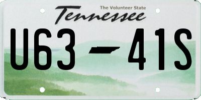 TN license plate U6341S