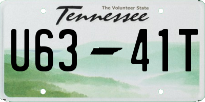 TN license plate U6341T