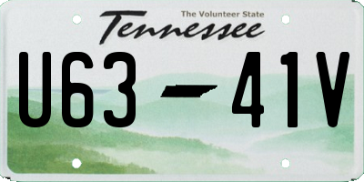 TN license plate U6341V