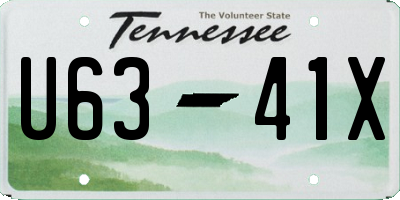 TN license plate U6341X