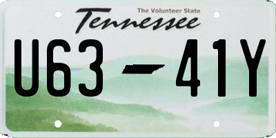 TN license plate U6341Y