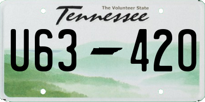 TN license plate U6342O