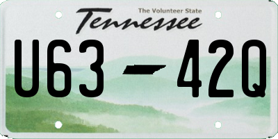 TN license plate U6342Q