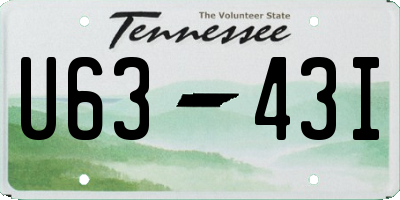 TN license plate U6343I