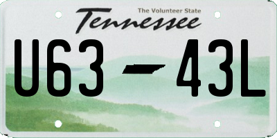TN license plate U6343L