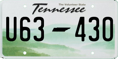 TN license plate U6343O