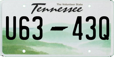TN license plate U6343Q