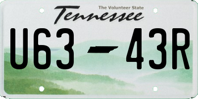 TN license plate U6343R