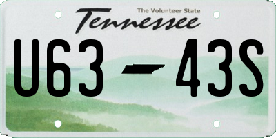 TN license plate U6343S