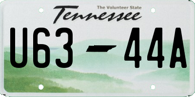 TN license plate U6344A