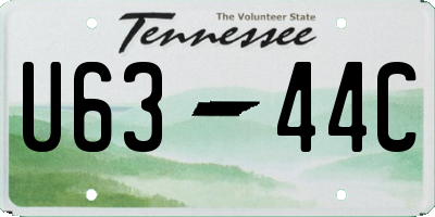 TN license plate U6344C