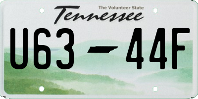 TN license plate U6344F