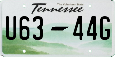 TN license plate U6344G