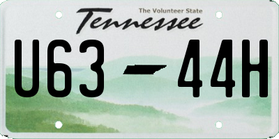 TN license plate U6344H