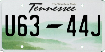 TN license plate U6344J