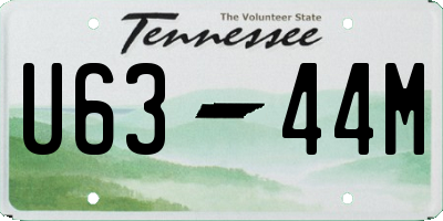 TN license plate U6344M