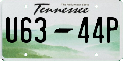 TN license plate U6344P