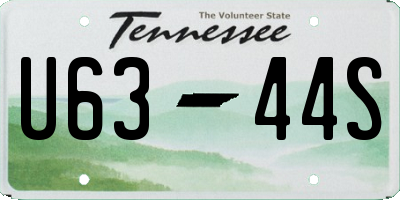 TN license plate U6344S