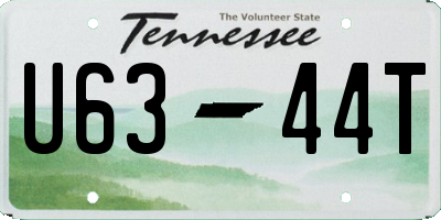 TN license plate U6344T