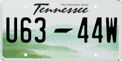 TN license plate U6344W