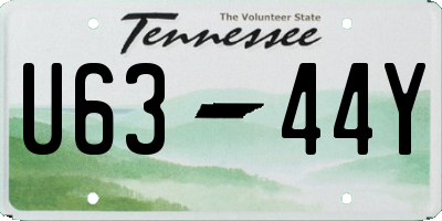 TN license plate U6344Y