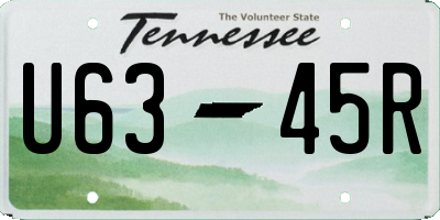 TN license plate U6345R