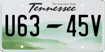 TN license plate U6345V