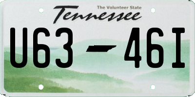 TN license plate U6346I