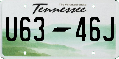 TN license plate U6346J