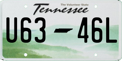 TN license plate U6346L