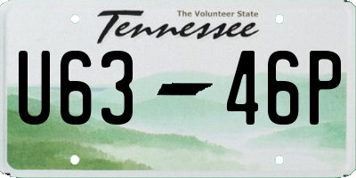 TN license plate U6346P