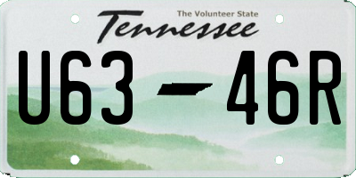 TN license plate U6346R