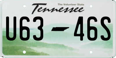 TN license plate U6346S