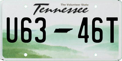 TN license plate U6346T