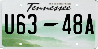 TN license plate U6348A