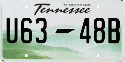TN license plate U6348B