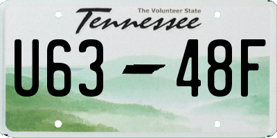 TN license plate U6348F