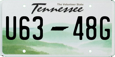 TN license plate U6348G