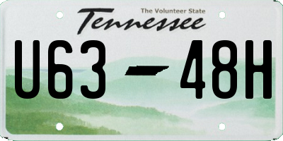 TN license plate U6348H