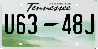 TN license plate U6348J