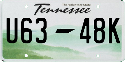 TN license plate U6348K
