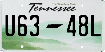 TN license plate U6348L
