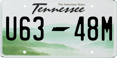 TN license plate U6348M