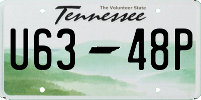 TN license plate U6348P