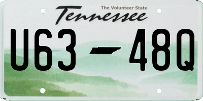 TN license plate U6348Q