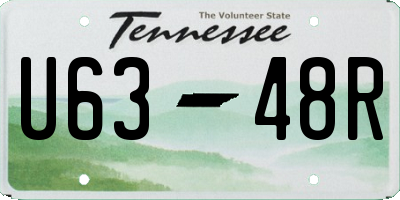 TN license plate U6348R