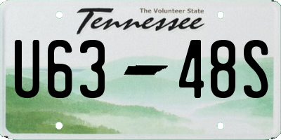 TN license plate U6348S