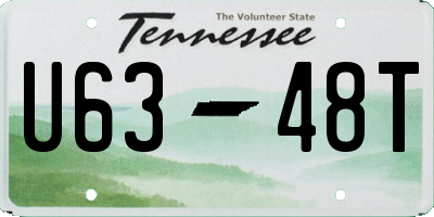 TN license plate U6348T